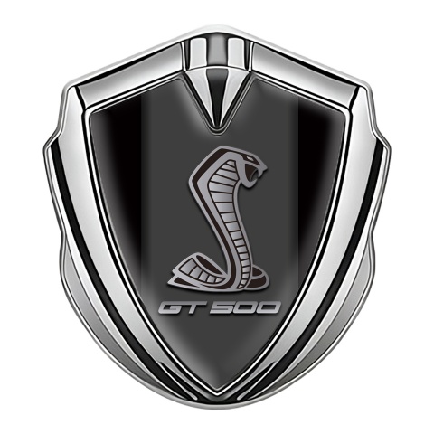 Ford Shelby Self Adhesive Bodyside Emblem Silver Black Base GT 500