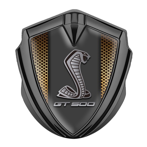 Ford Shelby Trunk Metal Emblem Badge Graphite Copper Grille GT 500 Motif