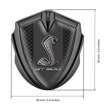 Ford Shelby Self Adhesive Bodyside Emblem Graphite Grey Grill GT 500