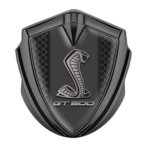 Ford Shelby Self Adhesive Bodyside Emblem Graphite Grey Grill GT 500