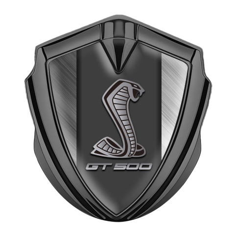 Ford Shelby Bodyside Badge Self Adhesive Graphite Brushed Alloy GT500