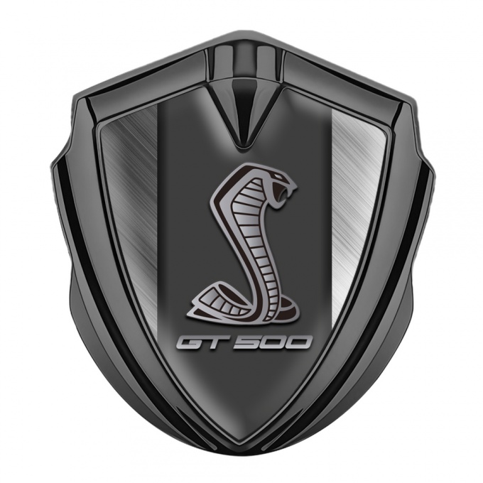 Ford Shelby Bodyside Badge Self Adhesive Graphite Brushed Alloy GT500