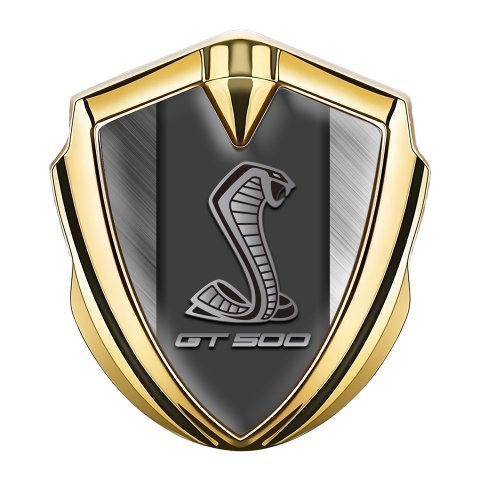 Ford Shelby Bodyside Badge Self Adhesive Gold Brushed Alloy GT500
