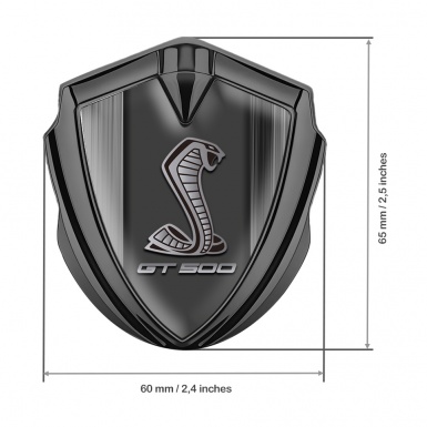 Ford Shelby Tuning Emblem Self Adhesive Graphite Grey Strokes GT500 Motif