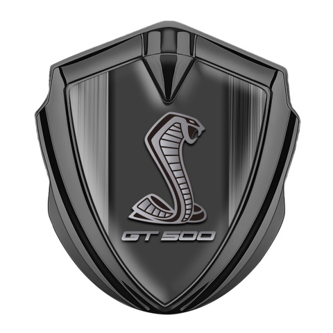 Ford Shelby Tuning Emblem Self Adhesive Graphite Grey Strokes GT500 Motif