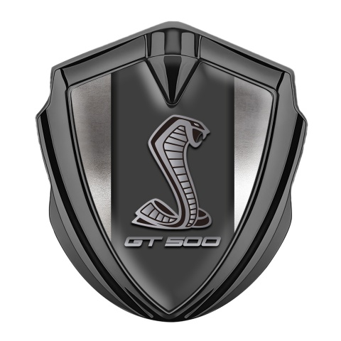 Ford Shelby Fender Metal Domed Emblem Graphite Metal Sheet GT500 Motif