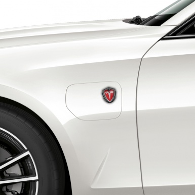 Tesla Trunk Metal Emblem Badge Graphite Crimson Base Grey Logo