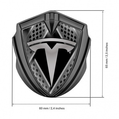 Tesla Bodyside Domed Emblem Graphite Bladed Concept Grey Edition