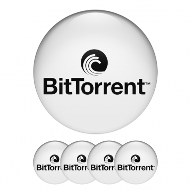 BitTorrent BTT Crypto Currencies Silicone Stickers White