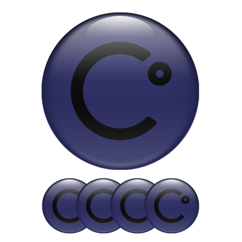 Celsius Cel Crypto Currencies Silicone Stickers Purple Black logo