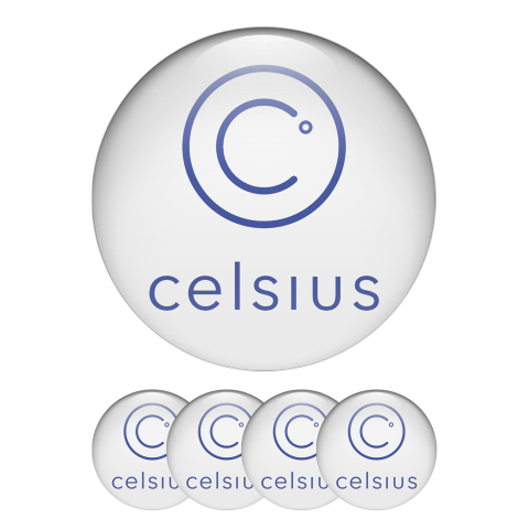 Celsius Cel Crypto Currencies Silicone Stickers White