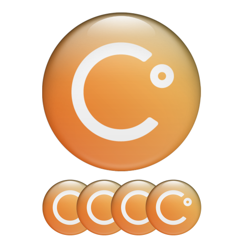 Celsius Cel Crypto Currencies Silicone Stickers Orange