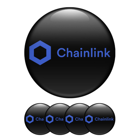 Chainlink Link Crypto Currencies 3D Silicone Stickers Black