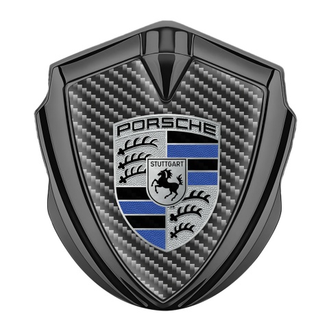 Porsche Bodyside Domed Emblem Graphite Light Carbon Blue Elements Edition