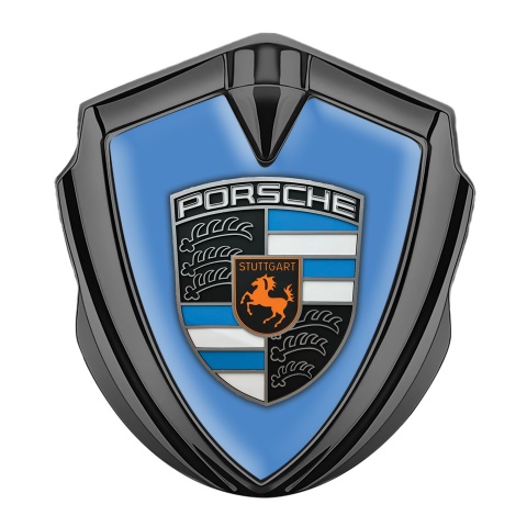 Porsche Self Adhesive Bodyside Emblem Graphite Electric Blue Segments