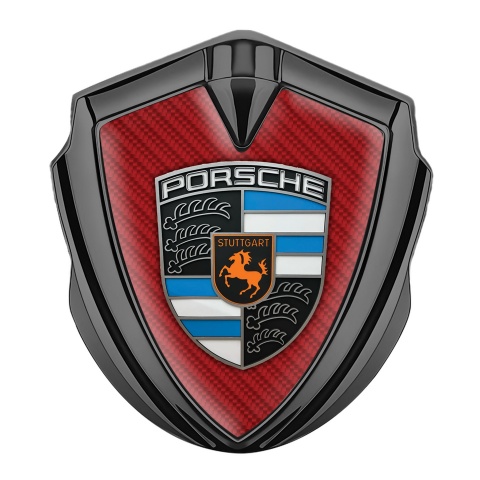 Porsche Bodyside Badge Self Adhesive Graphite Red Carbon Blue Parts Crest
