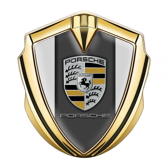 Porsche Bodyside Badge Self Adhesive Gold Dark Pilon Sandy Elements