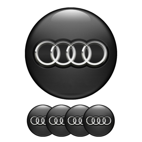 Audi Center Hub Dome Stickers 3D Rings