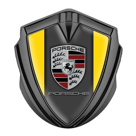 Porsche Self Adhesive Bodyside Emblem Graphite Yellow Color Base Variant