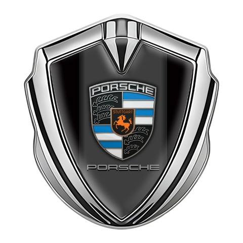 Porsche Self Adhesive Bodyside Emblem Silver Black Foundation Blue Fragment