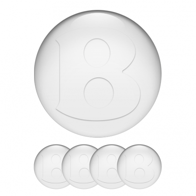 Bentley Center Hub Dome Stickers White 3D