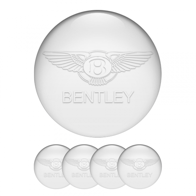 Bentley Silicone Sticker Wheel Center Cap Light Grey