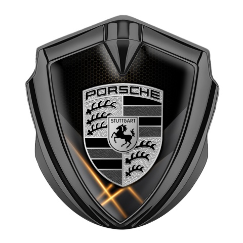 Porsche Self Adhesive Bodyside Emblem Graphite Orange Hex Glowing Pillars