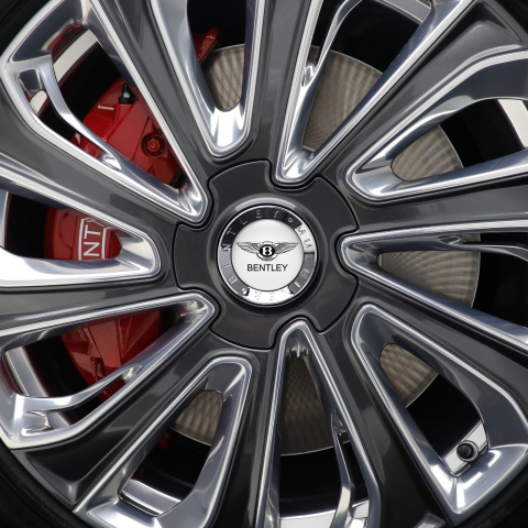 Bentley Silicone Sticker Wheel Center Cap White Logo