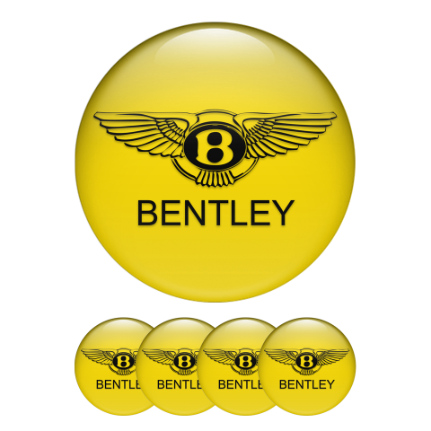 Bentley Silicone Sticker Wheel Center Cap Yellow