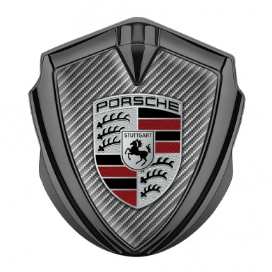 Porsche Fender Emblem Badge Graphite Light Carbon Classic Crest Edition