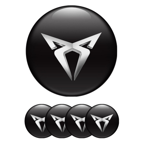 Seat Cupra Emblems for Wheel Center Caps Monochrome
