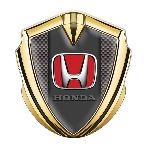 Honda Trunk Emblem Badge Gold Grey Carbon Red Logo Design