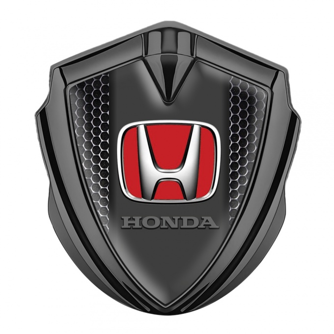 Honda Bodyside Domed Emblem Graphite Industrial Grate Red Edition