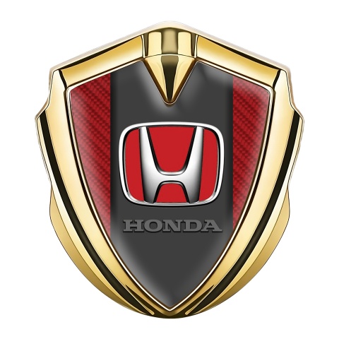 Honda Bodyside Badge Self Adhesive Gold Red Carbon Crimson Logo