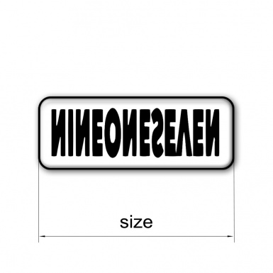917 Nine One Seven Silicone White Sticker with Black Classic Logo 2 pcs