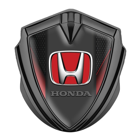 Honda Fender Emblem Badge Graphite Dark Grate Red Sides Design