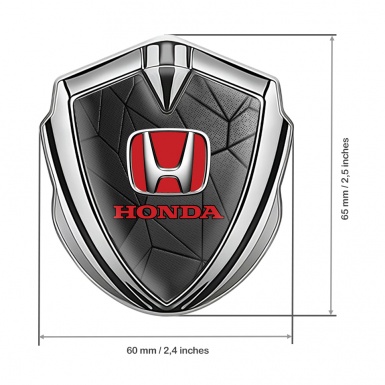 Honda Self Adhesive Bodyside Emblem Silver Dark Mosaic Design