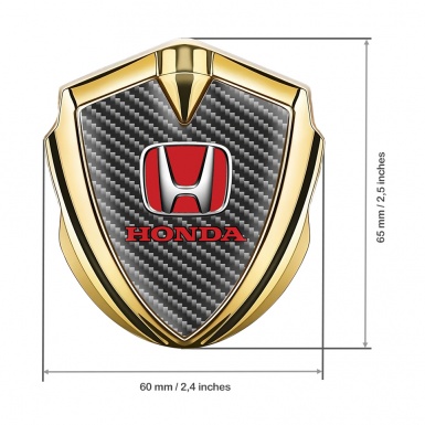 Honda Bodyside Badge Self Adhesive Gold Dark Carbon Style Edition