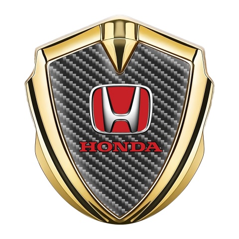 Honda Bodyside Badge Self Adhesive Gold Dark Carbon Style Edition