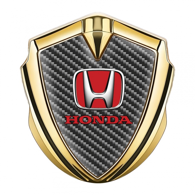 Honda Bodyside Badge Self Adhesive Gold Dark Carbon Style Edition