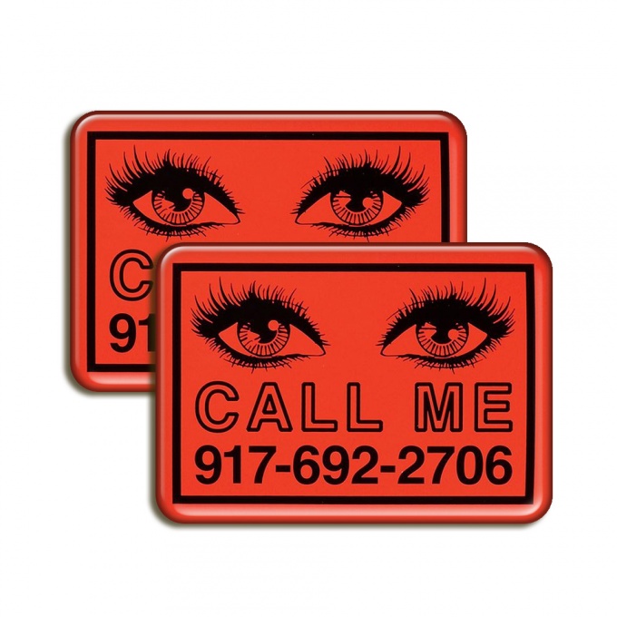 917 Nine One Seven Call Me Domed Stickers  2 pcs