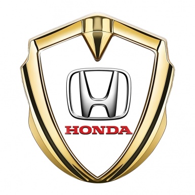 Honda Self Adhesive Bodyside Emblem Gold White Pearl Classic Logo