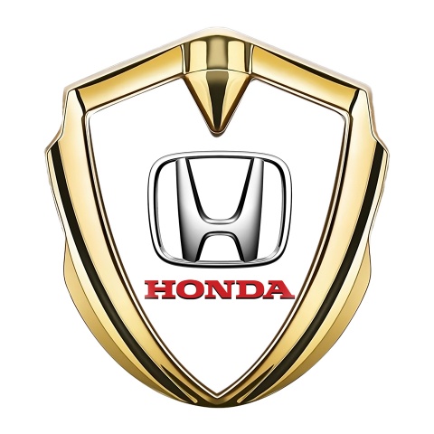 Honda Self Adhesive Bodyside Emblem Gold White Pearl Classic Logo