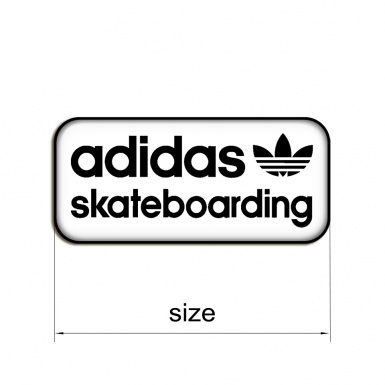 Adidas Skateboarding Silicone Stickers White with Black Logo 2 pcs