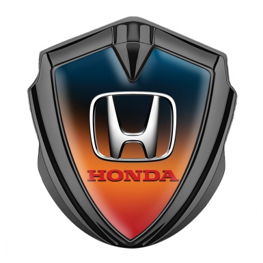 Honda Bodyside Domed Emblem Graphite Old Copper Gradient Metallic Motif