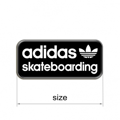 Adidas Skateboarding Domed Sticker Black with White Logo 2 pcs