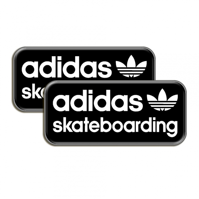Adidas Skateboarding Domed Sticker Black with White Logo pcs | Skate Domed stickers | Stickers |