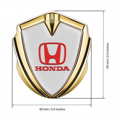 Honda Trunk Metal Emblem Badge Gold Dark Moon Grey Classic Logo