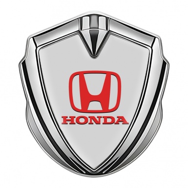 Honda Trunk Metal Emblem Badge Silver Dark Moon Grey Classic Logo
