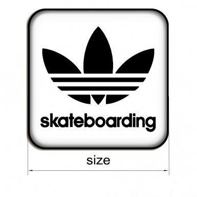 Adidas Skateboarding Domed Stickers White with Black Logo 2 pcs